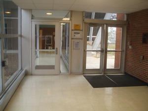 Ward E. Barnes Library Entrance from inside building